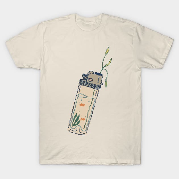 Aesthetic Fish Tank Lighter T-Shirt by pxlboy